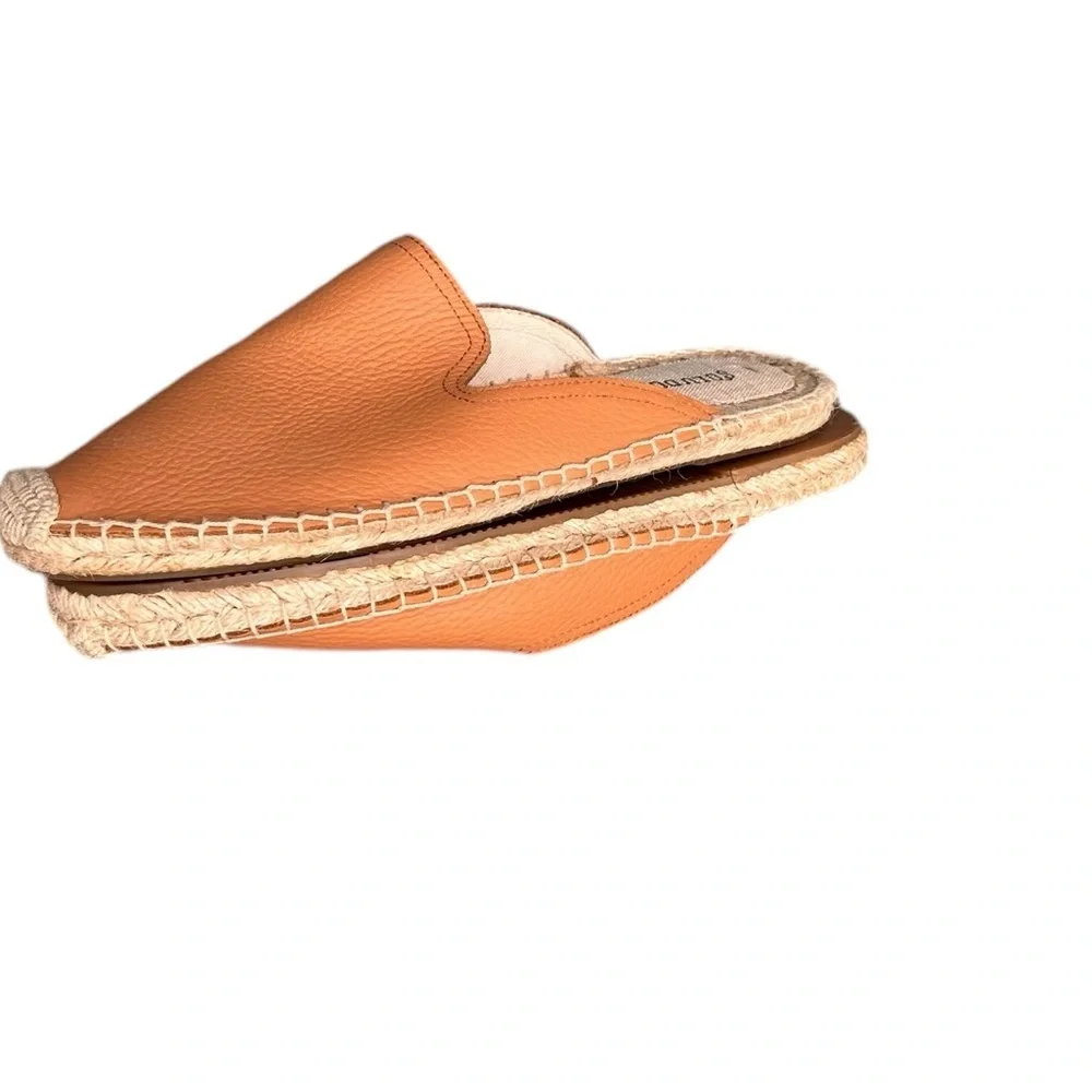 Soludos Brown Slip-Ons Leather Shoes Mules Size 9
